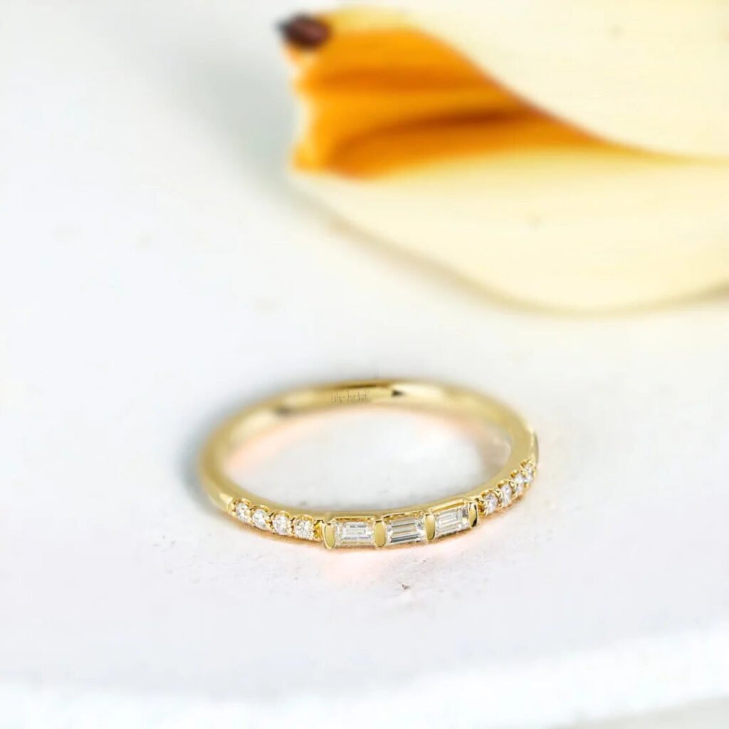 Baguette Diamond Band Primrose Stackable Baguette Ring