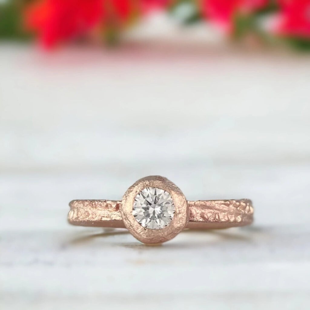 Lab Grown Diamond Ring Eione Beach Goddess Design